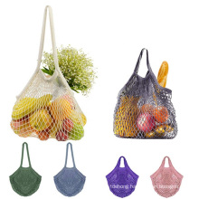 Promotional Eco Organic Reusable Washable Cotton Mesh Shopping Tote Bag